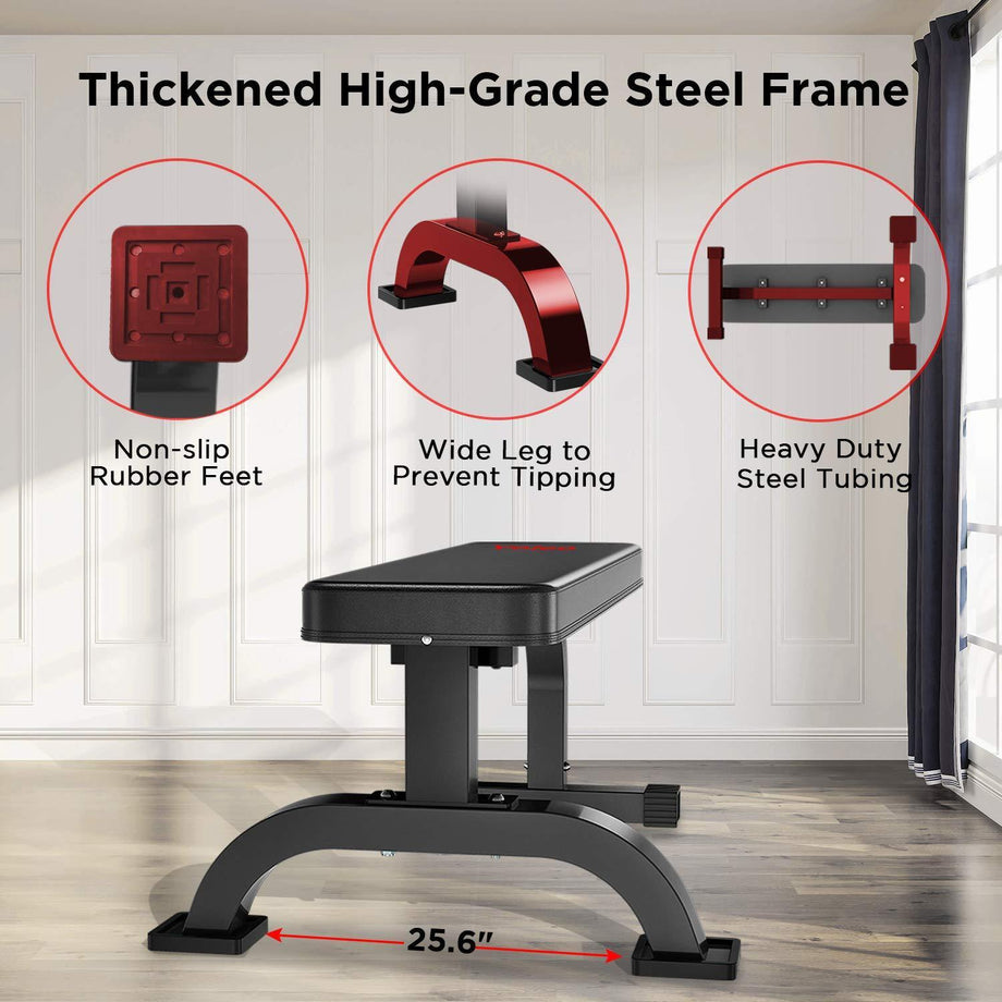 Yoleo Flat Weight Bench 700 lb Rated Capacity  |Yoleo-robustsport.com