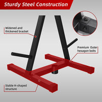 Dripex Hantelscheibenständer, Scheibenständer Für Standard 30mm Bohrung, Stangenhalter mit 4 Stangen, Belastbar bis 136 kg