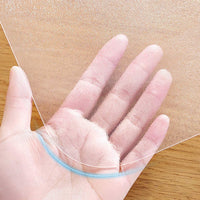 YOLEO Bodenschutzmatte transparent rutschfest 2 Größe Bürostuhl Schreibtischstuhl Unterlage wasserdicht hochwarmfest Kinderfreundlich für Hartböden Fliesen Parkett usw