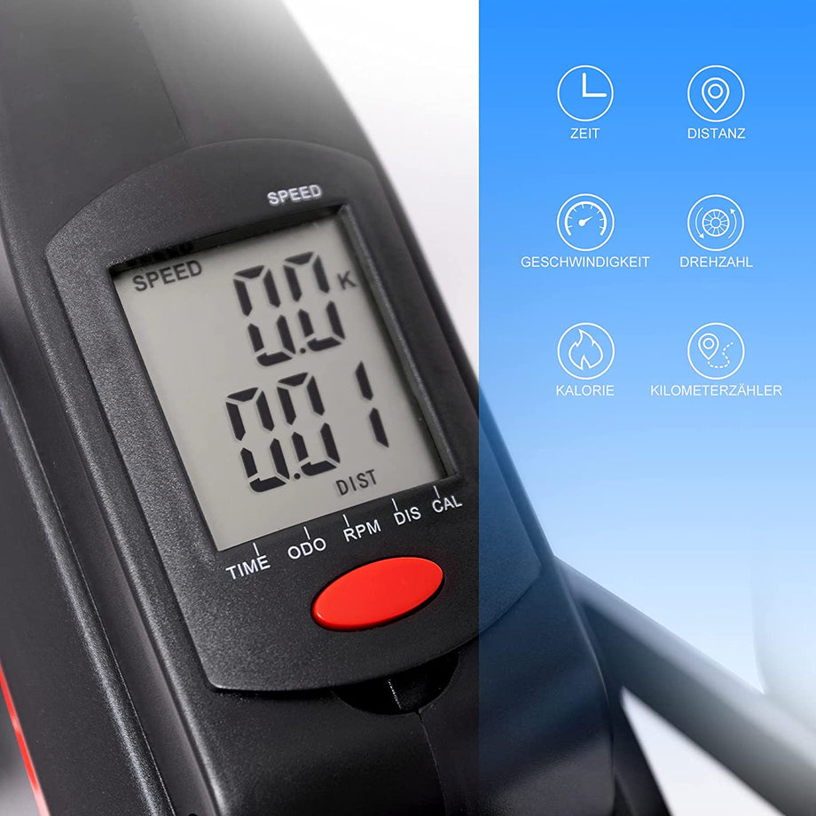 Dripex Minibike Heimtrainer, Mini-Fitnessbike mit einstellbarem magnetischem Widerstand, Arm-und Beintrainer für Senioren，Mini-Fahrrad mit LCD-Monitor, Pedaltrainer zuhause und im Büro