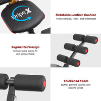 Dripex Bauchtrainer, Crunches Trainer, Rumpfbeugen Bank, Ganzkörper Trainingsgerät, Familienkleine Fitnessgeräte, geeignet für Bauch-, Bein- und Armübungen