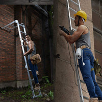 Dripex Leiter Mehrzweckleiter Klappleiter【robust】Stehleiter Gerüstplattform Doppelleiter Merhzweck Anlegeleiter Klappleiter Aluleiter Haushaltsleiter Tragfähigkeit bis 150kg(4x4 Stufen. 4,7 mete)