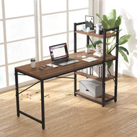 Dripex Holz Schreibtisch Computertisch 120x60x120cm PC-Tisch Bürotisch Officetisch Stabile Konstruktion Tisch für Home Office Schule