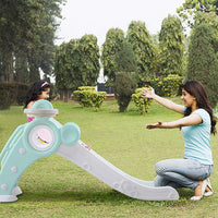 YOLEO Rutsche, Kinder Fun-Slide mit Basketballkorb, Faltbar Kinderrutsche, Gartenrutsche Kleinkinderrutsche für 1-3 Jahre, Indoor & Outdoor Rutschbahn mit Rutschauslau