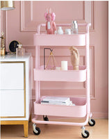 Dripex Rollwagen Küchen Organizer 3-stöckiger Servierwagen Küchenwagen Storage Trolley Cart Küchenregal Allzweckwagen Allzweckregal