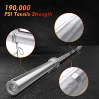 Dripex Hantelstange Ø 50 mm 220cm Langhantelstange, Olympische Hantelstange, Gewichtheberstange für Olympic Barbell, igengewicht 16,5kg, bis 400 kg belastbar, mit 2 Federverschlüsse