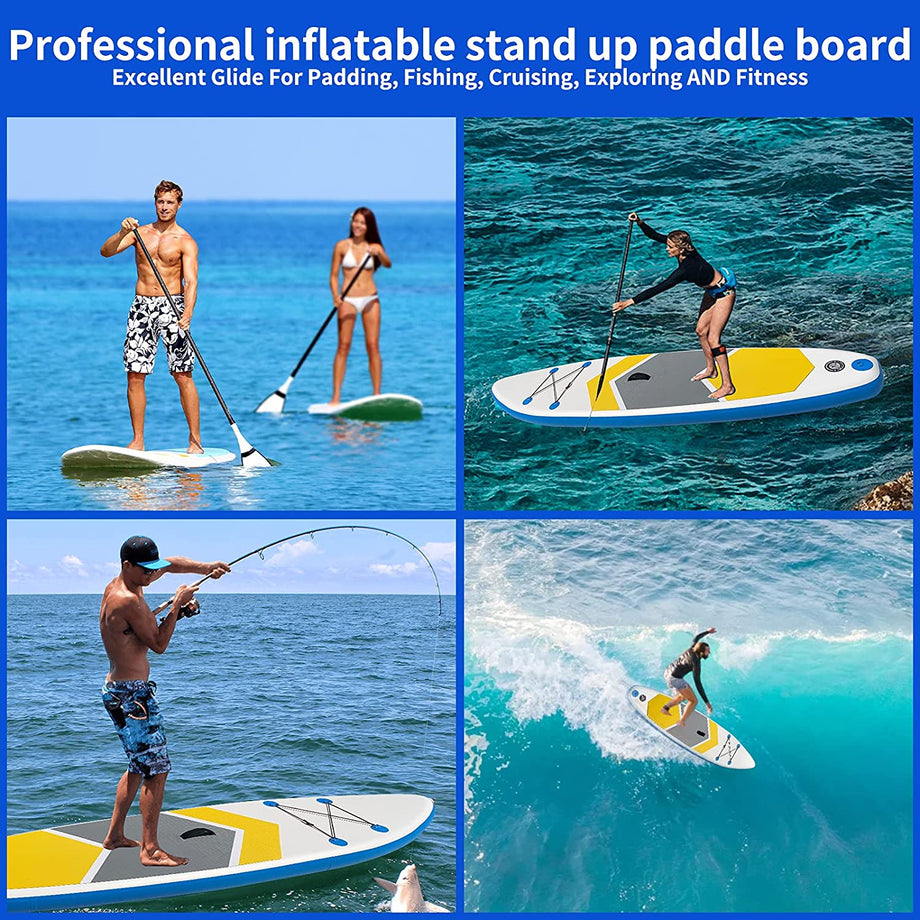 Dripex Aufblasbares Stand Up Paddle Board SUP Board Set Surfboard Paddling Board 150kg Belasbarkeit 305x76x15cm