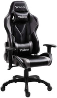 YOLEO Gaming Stuhl Bürostuhl Racing Stuhl Gamer Ergonomischer Stuhl mit Lendenkissen, Hohe Rückenlehne Verstellbarer Drehstuhl, mit einstellte Kopfstütze,150 kg Belastbarkeit, PU-Leder