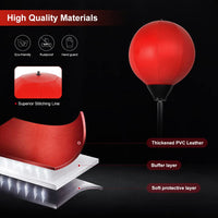 Dripex Fitness Boxsack Punchingball Set Boxtraining Höhenverstellbarer Standbox Speed-Ball Standboxball mit Boxhandschuhen