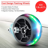 TONBUX Roller Kinder 3-10 Jahre, Faltbarer Kinderroller mit 4 Verstellbarer Höhe, 3 Blinkenden Rädern und Rutschfestem Deck für Jungen und Mädchen, bis zu 50 kg