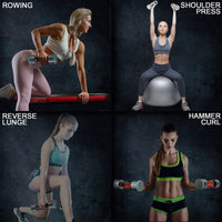 Dripex Hanteln Set Kurzhanteln 2er Set aus Stahl 2*5KG Verstellbare Hanteln Set mit Schaumstoff-Griff für Männer und Frauen, Fitness Hanteln für Zuhause