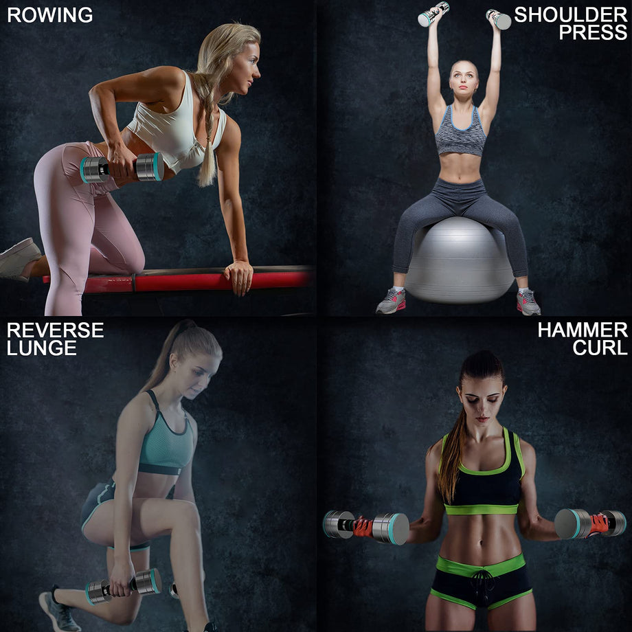 Dripex Hanteln Set Kurzhanteln 2er Set aus Stahl Verstellbare Hanteln Set mit Schaumstoff-Griff für Männer und Frauen, Fitness Hanteln für Zuhause