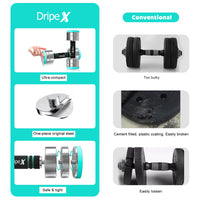 Dripex Hanteln Set Kurzhanteln 2er Set aus Stahl 2*5KG Verstellbare Hanteln Set mit Schaumstoff-Griff für Männer und Frauen, Fitness Hanteln für Zuhause